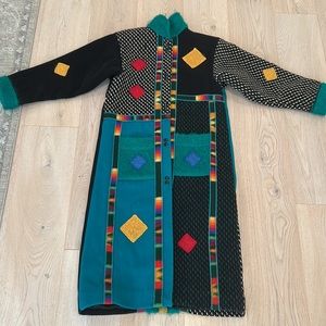 Vintage Geometric Wool Patchwork Jacket
